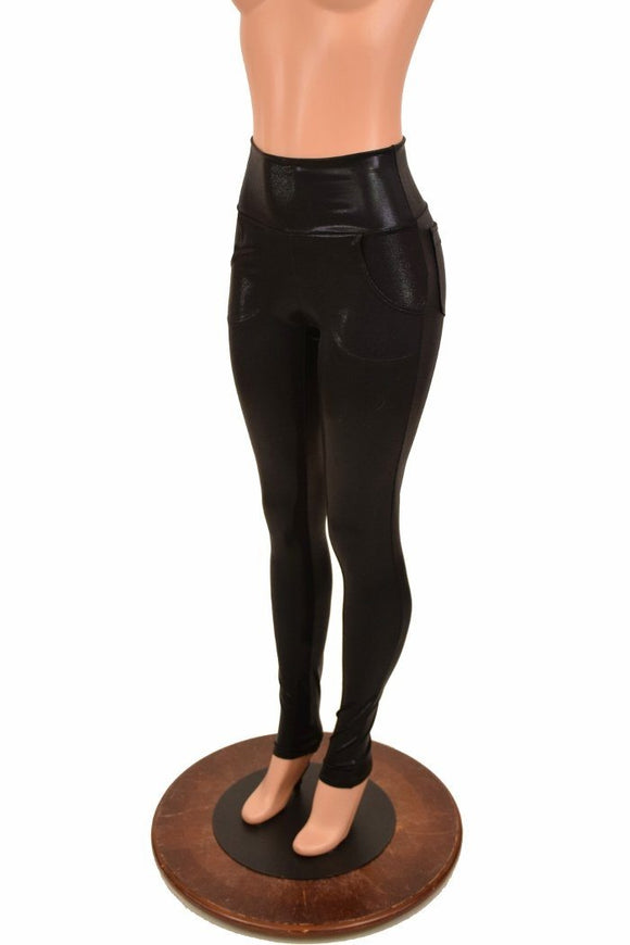Black Mystique Pocket Leggings - Coquetry Clothing