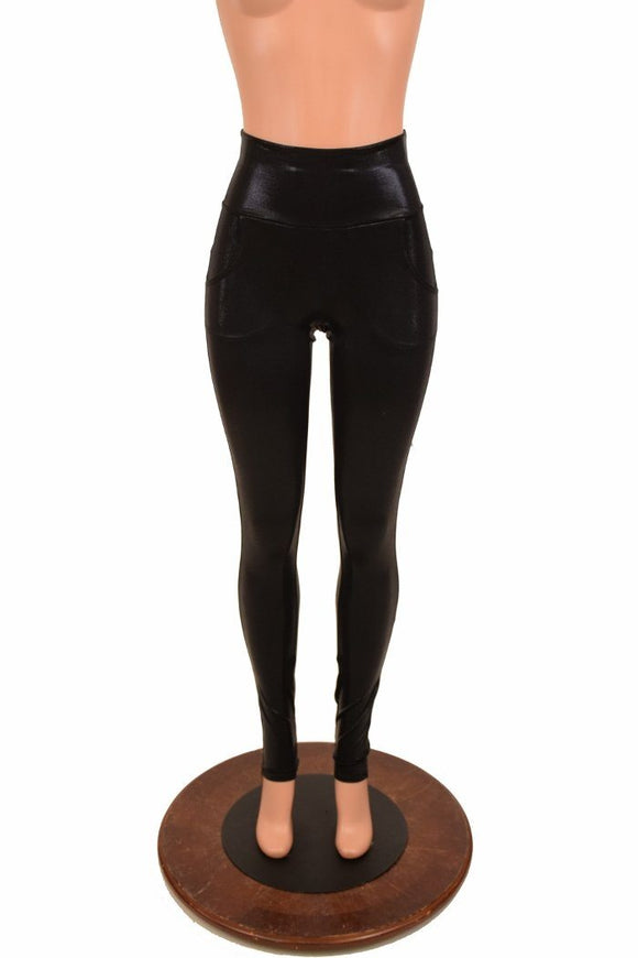 Black Mystique Pocket Leggings - Coquetry Clothing