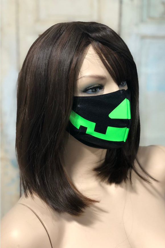 Black Mystique Pumpkin Face Mask - Coquetry Clothing