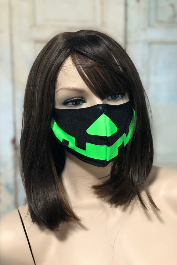 Black Mystique Pumpkin Face Mask - Coquetry Clothing