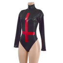 Black Mystique Romper with Inverted Cross - Coquetry Clothing
