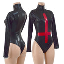 Black Mystique Romper with Inverted Cross - Coquetry Clothing