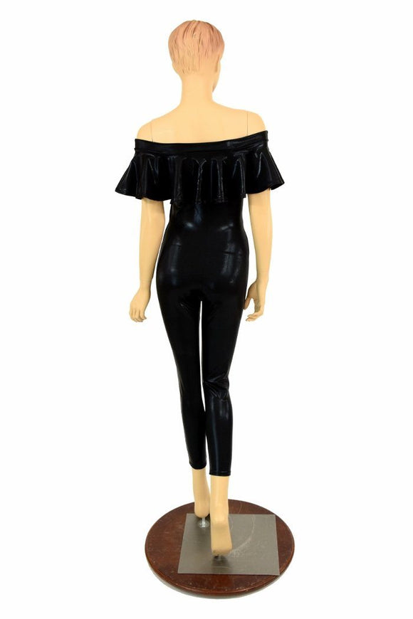 Black Mystique "Sandy" Off Shoulder Catsuit - Coquetry Clothing