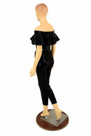 Black Mystique "Sandy" Off Shoulder Catsuit - Coquetry Clothing