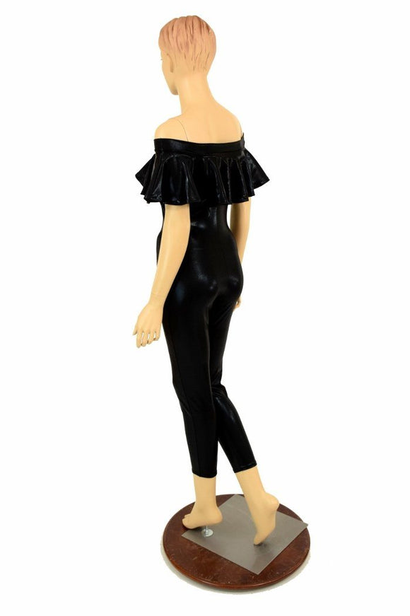 Black Mystique "Sandy" Off Shoulder Catsuit - Coquetry Clothing