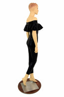 Black Mystique "Sandy" Off Shoulder Catsuit - Coquetry Clothing