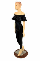 Black Mystique "Sandy" Off Shoulder Catsuit - Coquetry Clothing