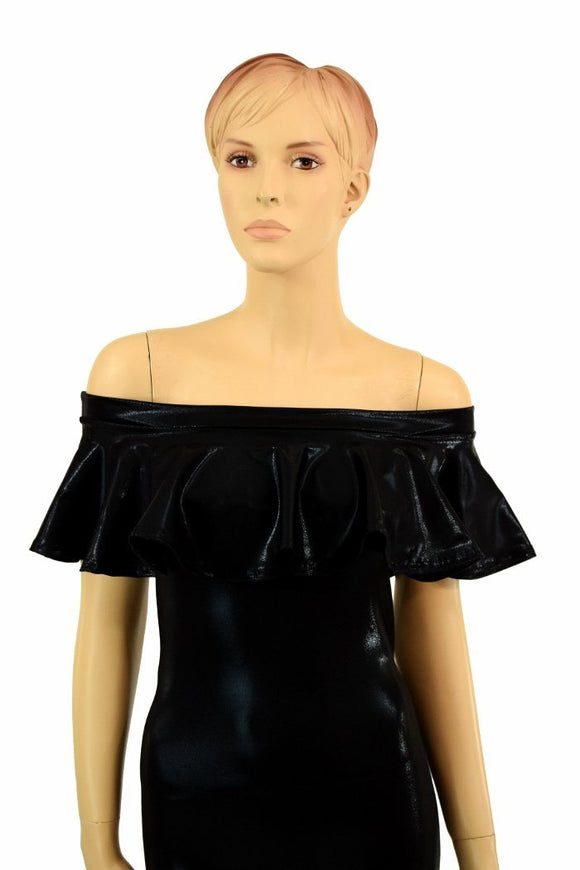 Black Mystique "Sandy" Off Shoulder Catsuit - Coquetry Clothing