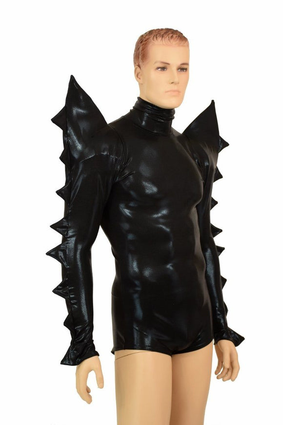 Black Mystique Spiked Romper - Coquetry Clothing