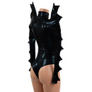 Black Mystique Spiked Romper with Inverted Cross - Coquetry Clothing