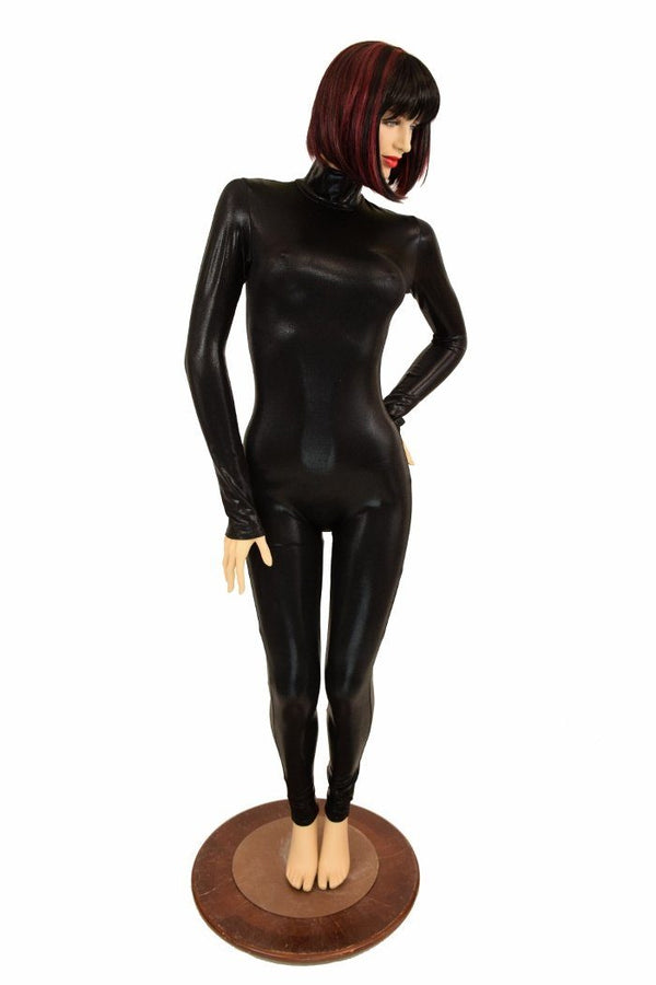 Black Mystique Turtle Neck Catsuit - 1