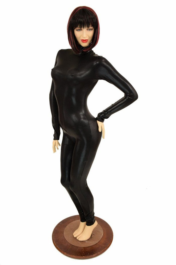 Black Mystique Turtle Neck Catsuit - 4