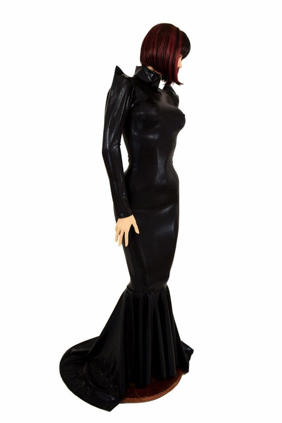 Black Mystique Turtle Neck Gown - Coquetry Clothing