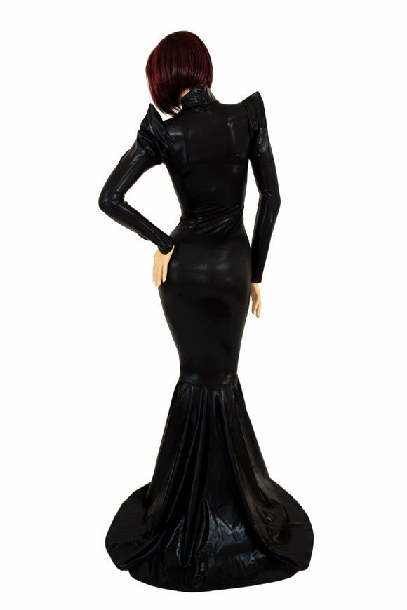 Black Mystique Turtle Neck Gown - Coquetry Clothing