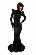 Black Mystique Turtle Neck Gown - 1