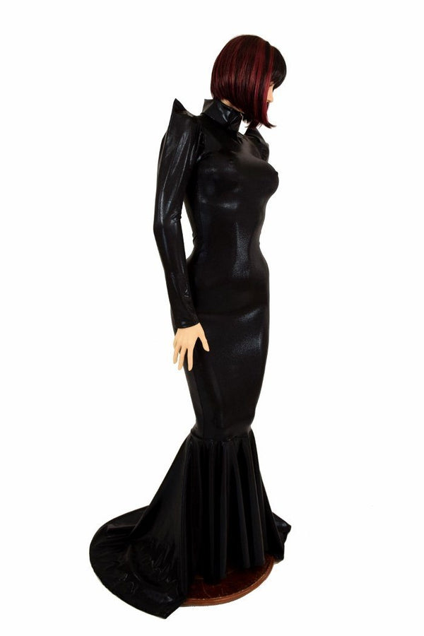 Black Mystique Turtle Neck Gown - 2