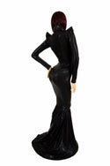 Black Mystique Turtle Neck Gown - 3