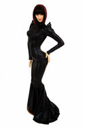Black Mystique Turtle Neck Gown - 5