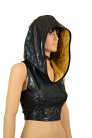 Black Racerback Crop Hoodie - Coquetry Clothing