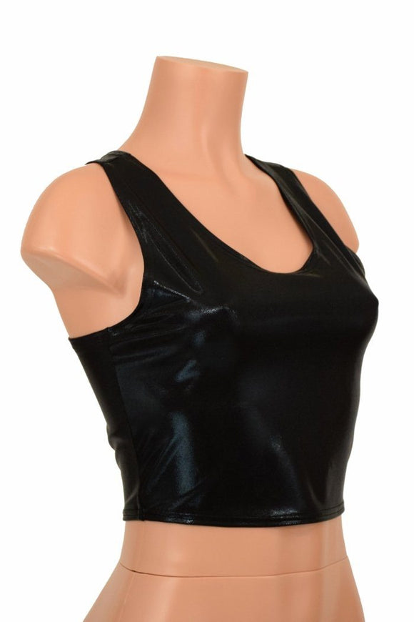 Black Racerback Crop Top - Coquetry Clothing