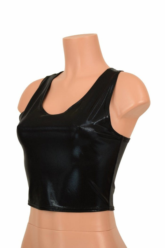 Black Racerback Crop Top - Coquetry Clothing