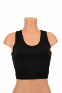 Black Racerback Crop Top - 2