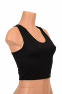 Black Racerback Crop Top - 3