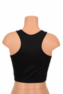 Black Racerback Crop Top - 4