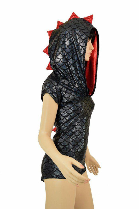 Black & Red Dragon Romper - Coquetry Clothing