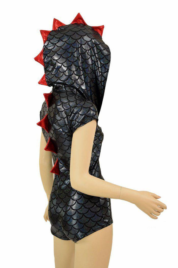 Black & Red Dragon Romper - 2