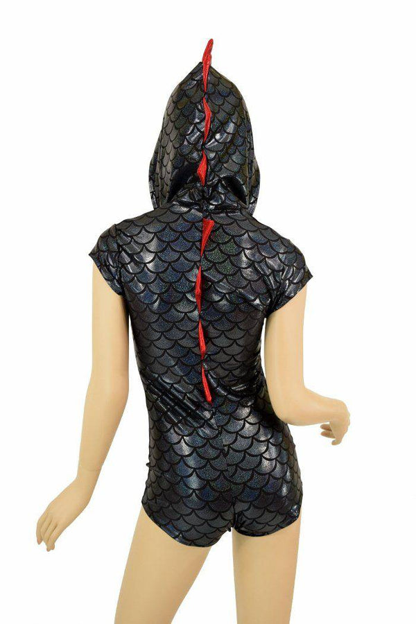 Black & Red Dragon Romper - 7