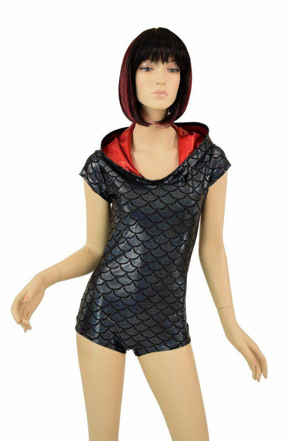 Black & Red Dragon Romper - 3