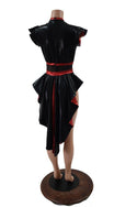 Black & Red Tuxedo Back Romper - 6