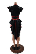 Black & Red Tuxedo Back Romper - 7