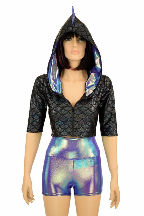 Black Scale Dragon Hoodie Set - Coquetry Clothing