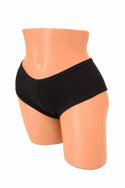 Black Soft Knit Cheeky Booty Shorts - 6