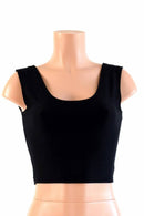 Black Soft Knit Crop Top - Coquetry Clothing