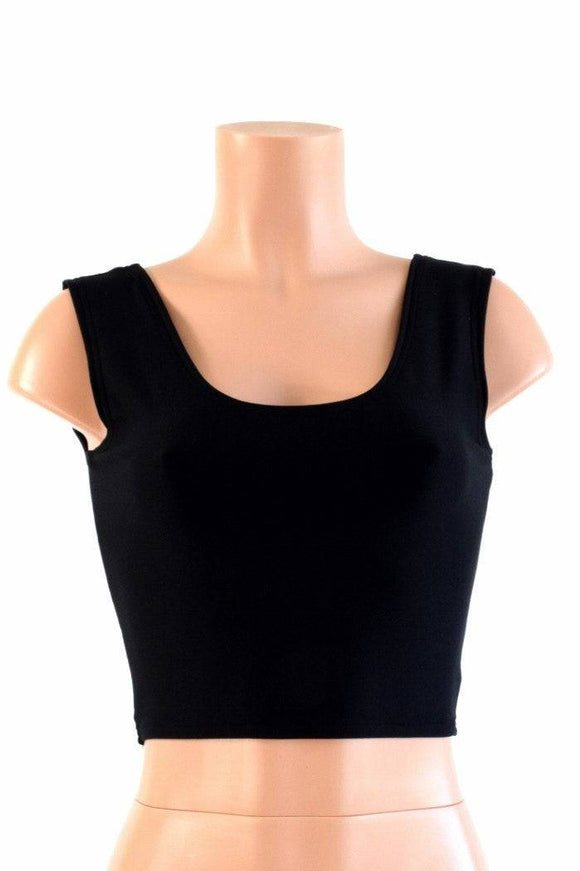 Black Soft Knit Crop Top - Coquetry Clothing