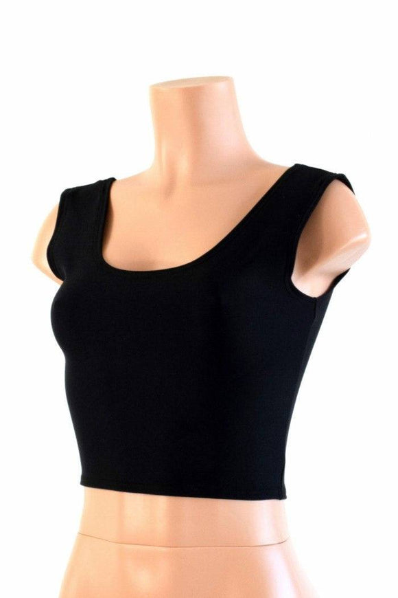 Black Soft Knit Crop Top - Coquetry Clothing
