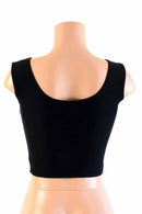 Black Soft Knit Crop Top - Coquetry Clothing