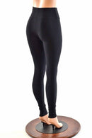 Black Soft Knit High Waist Leggings - Coquetry Clothing