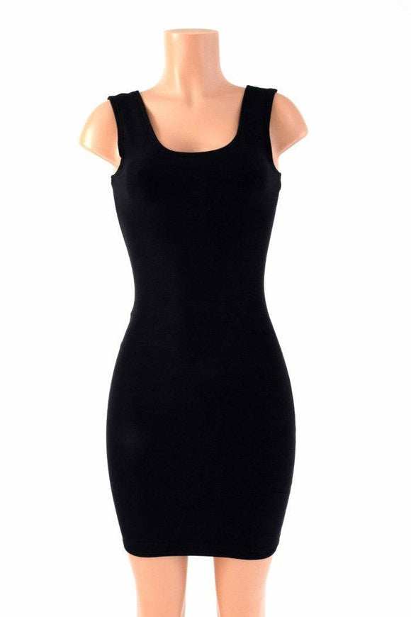 Black Soft Knit Tank Dress - Coquetry Clothing
