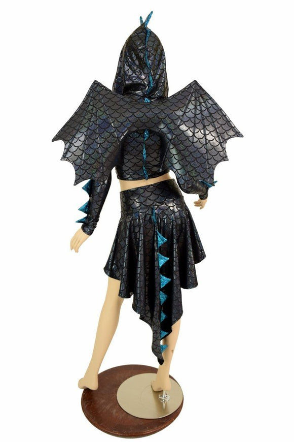 Black "Space Dragon" Set (+Dragon Wings!) - Coquetry Clothing
