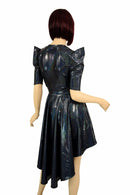 Black Square Neckline Hi Lo Dress - Coquetry Clothing