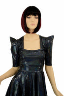 Black Square Neckline Hi Lo Dress - Coquetry Clothing