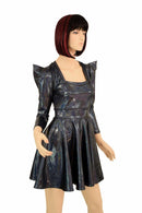 Black Square Neckline Skater Dress - Coquetry Clothing