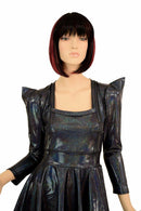 Black Square Neckline Skater Dress - Coquetry Clothing