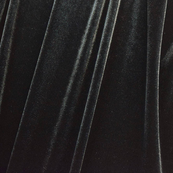 Black Stretch Velvet Fabric - Coquetry Clothing