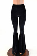 Black Stretch Velvet Fabric - 5