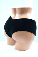 Black Velvet Cheeky Booty Shorts - 2